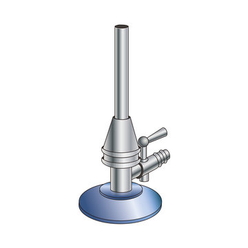 bunsen burner isolated on white background clip art preview