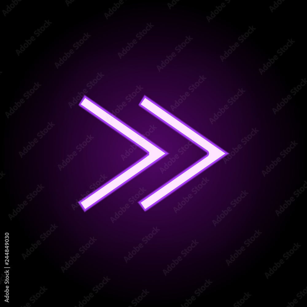 Poster rewind icon. elements of web in neon style icons. simple icon for websites, web design, mobile app, 
