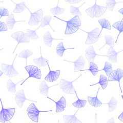 Fototapeta na wymiar Light Purple vector seamless natural pattern with leaves.