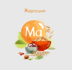 Magnesium in food.