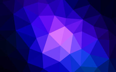 Obraz premium Dark BLUE vector shining triangular backdrop.