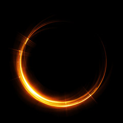 Vivid abstract background. Beautiful design of rotation frame.  .Mystical portal. Bright sphere lens. Rotating lines. Glow ring. .Magic neon ball. Led blurred swirl. Spiral glint lines.