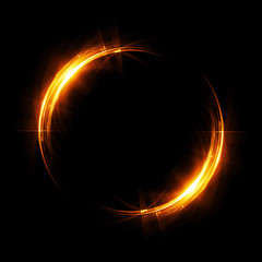 Vivid abstract background. Beautiful design of rotation frame.  .Mystical portal. Bright sphere lens. Rotating lines. Glow ring. .Magic neon ball. Led blurred swirl. Spiral glint lines.