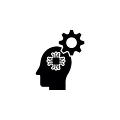 artificial intelligence in mind icon. Element of human thinking set icon. Premium quality graphic design icon. Signs and symbols collection icon for websites, web design