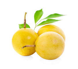 Passion fruit isolated on white background