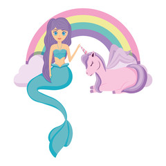 Rainbow and unicorns design