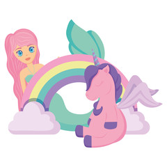 Rainbow and unicorns design