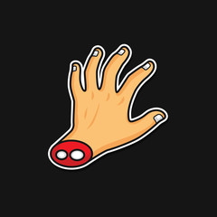 Obraz premium half of hand