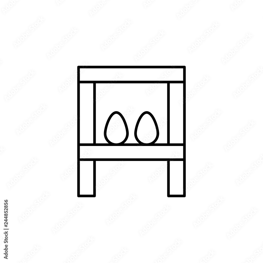 Poster farm egg icon. element of farm product icon for mobile concept and web apps. thin linefarm egg icon 
