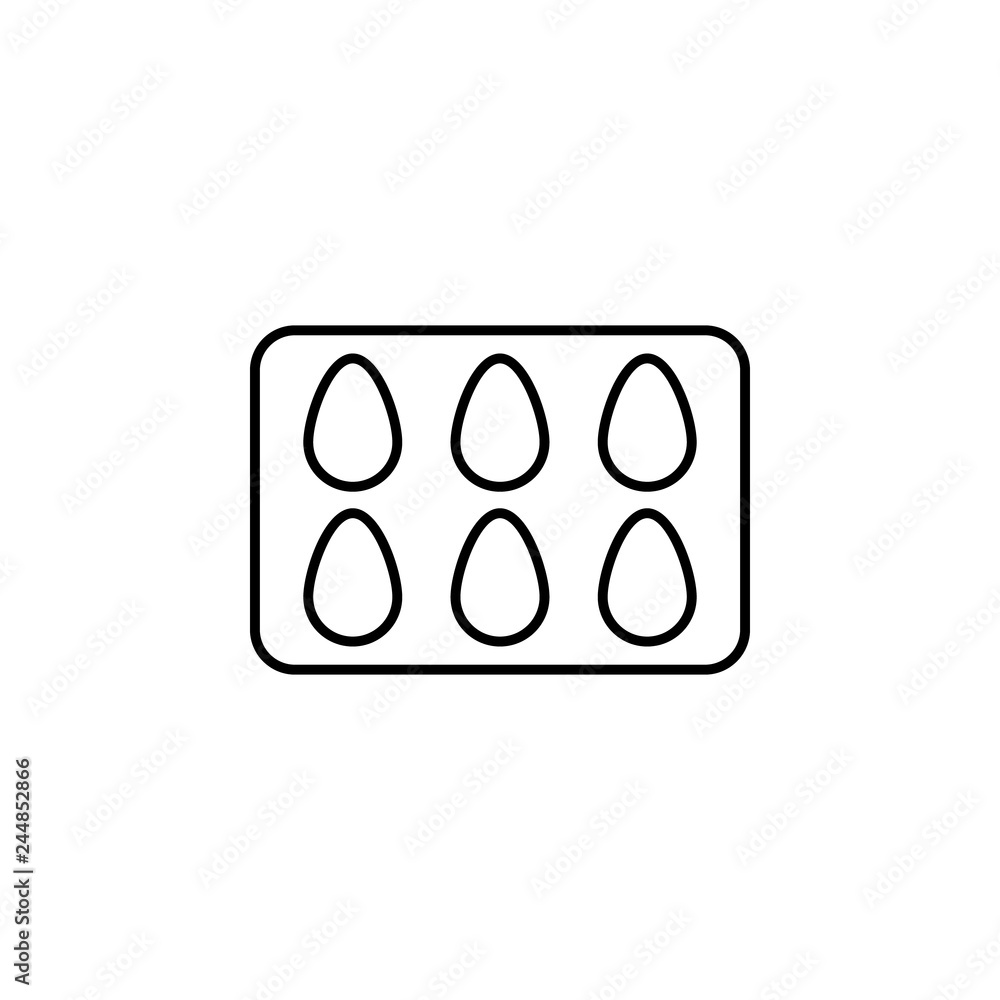 Poster farm, eggs icon. element of farm product icon for mobile concept and web apps. thin linefarm, eggs i