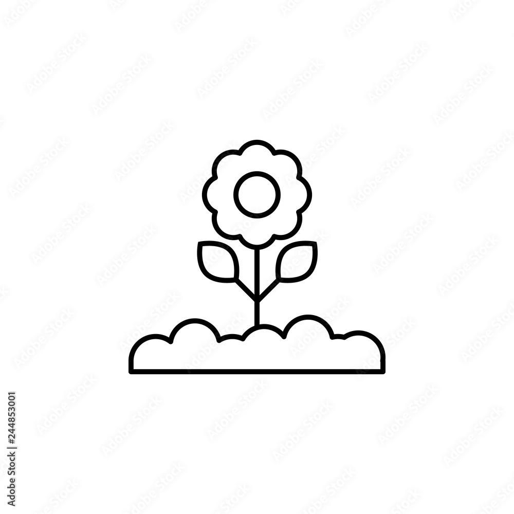 Poster farm flower icon. element of farm product icon for mobile concept and web apps. thin linefarm flower