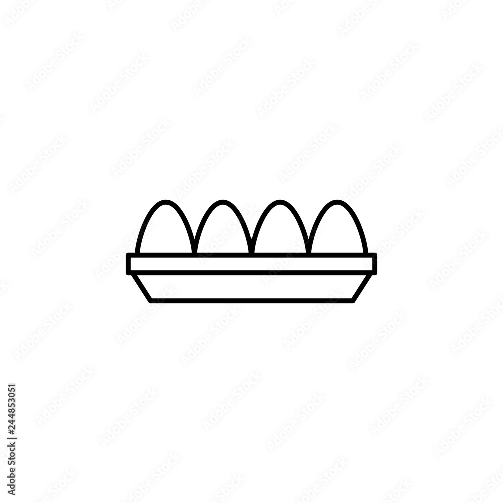 Poster farm, eggs icon. element of farm product icon for mobile concept and web apps. thin linefarm, eggs i