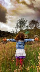 girl in the field