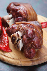 Roasted pork shank