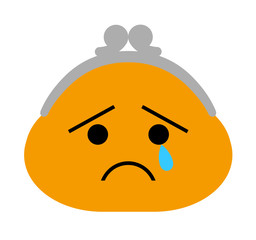 泣いている小銭入れ