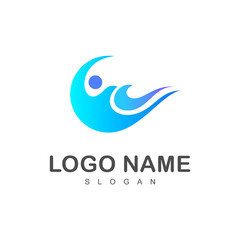 health people logo design template