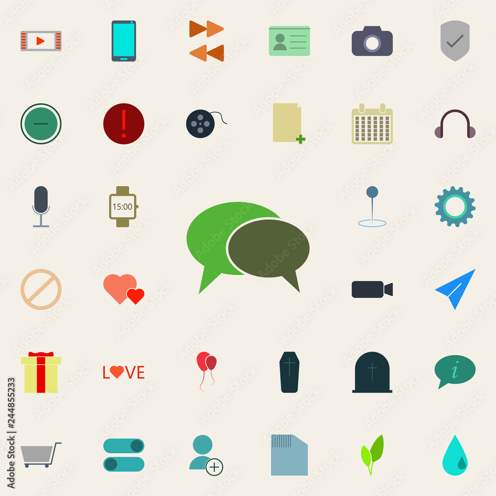 Poster dialog icon. color web icons universal set for web and mobile