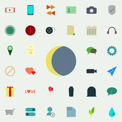 crescent icon. color web icons universal set for web and mobile