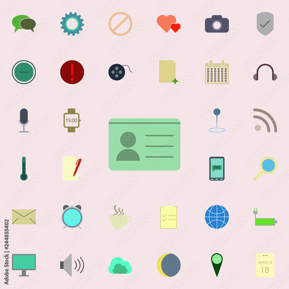 Poster badge icon. color web icons universal set for web and mobile