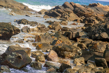 Fototapeta na wymiar Rocks by the sea