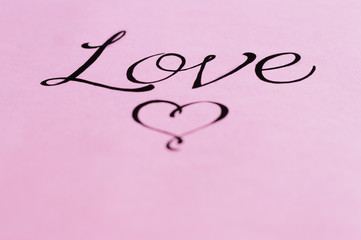 love lettering with frontal perspective