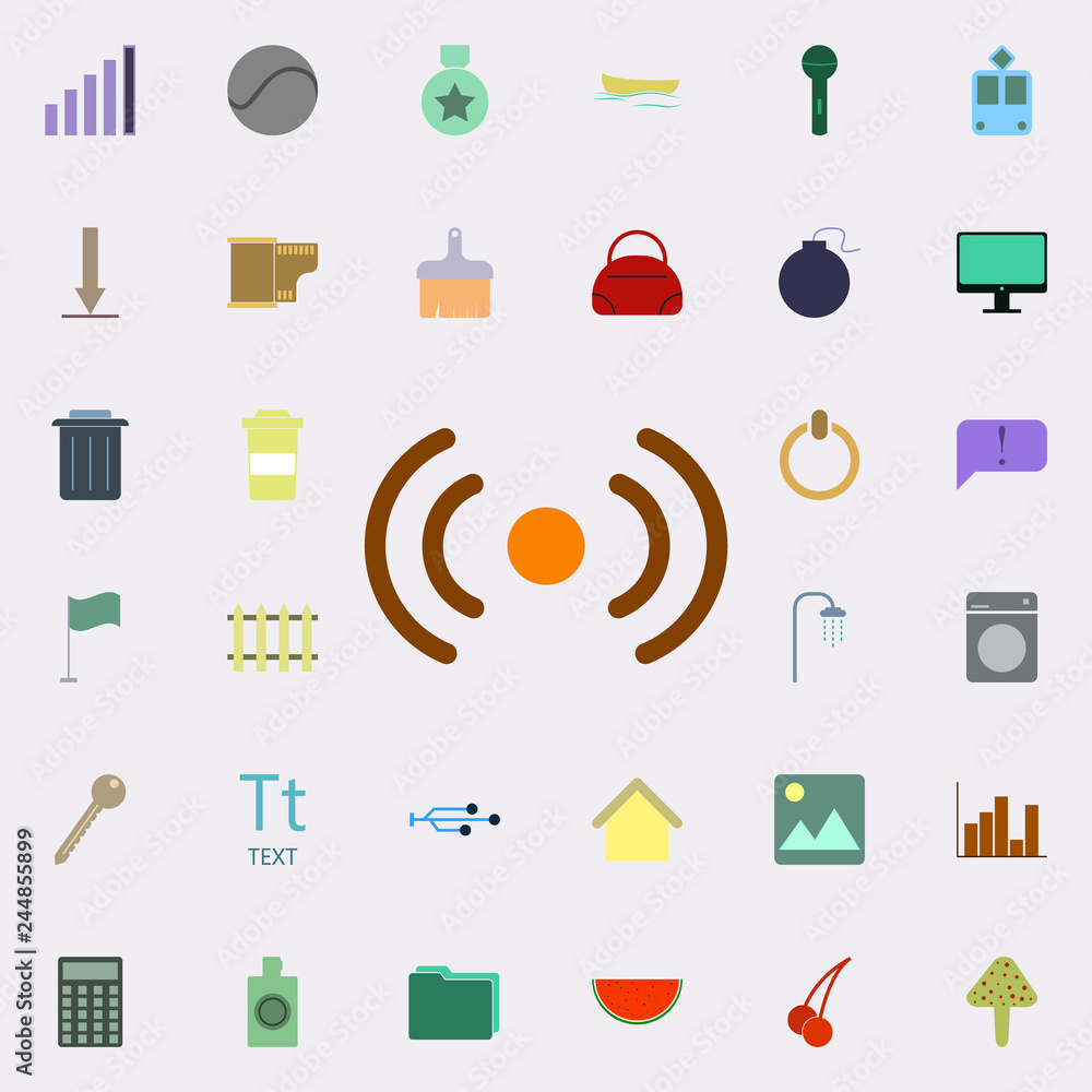 Poster signal sign icon. color web icons universal set for web and mobile