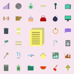 sheets icon. color web icons universal set for web and mobile