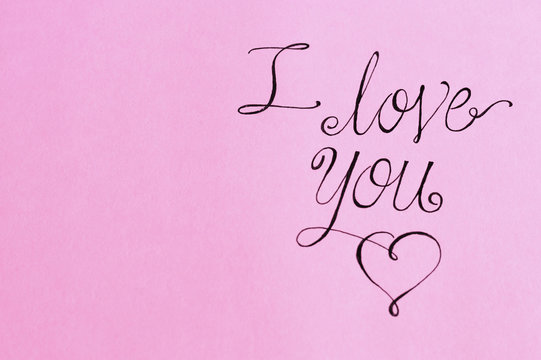 i love you lettering
