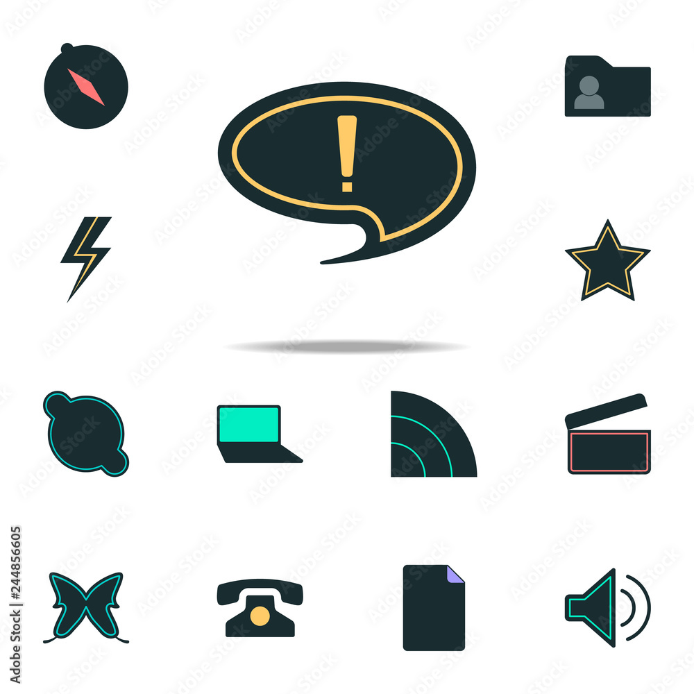 Poster express an exclamation icon. web icons universal set for web and mobile