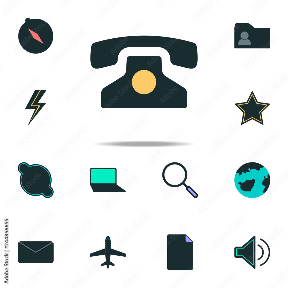 Poster old phone icon. web icons universal set for web and mobile