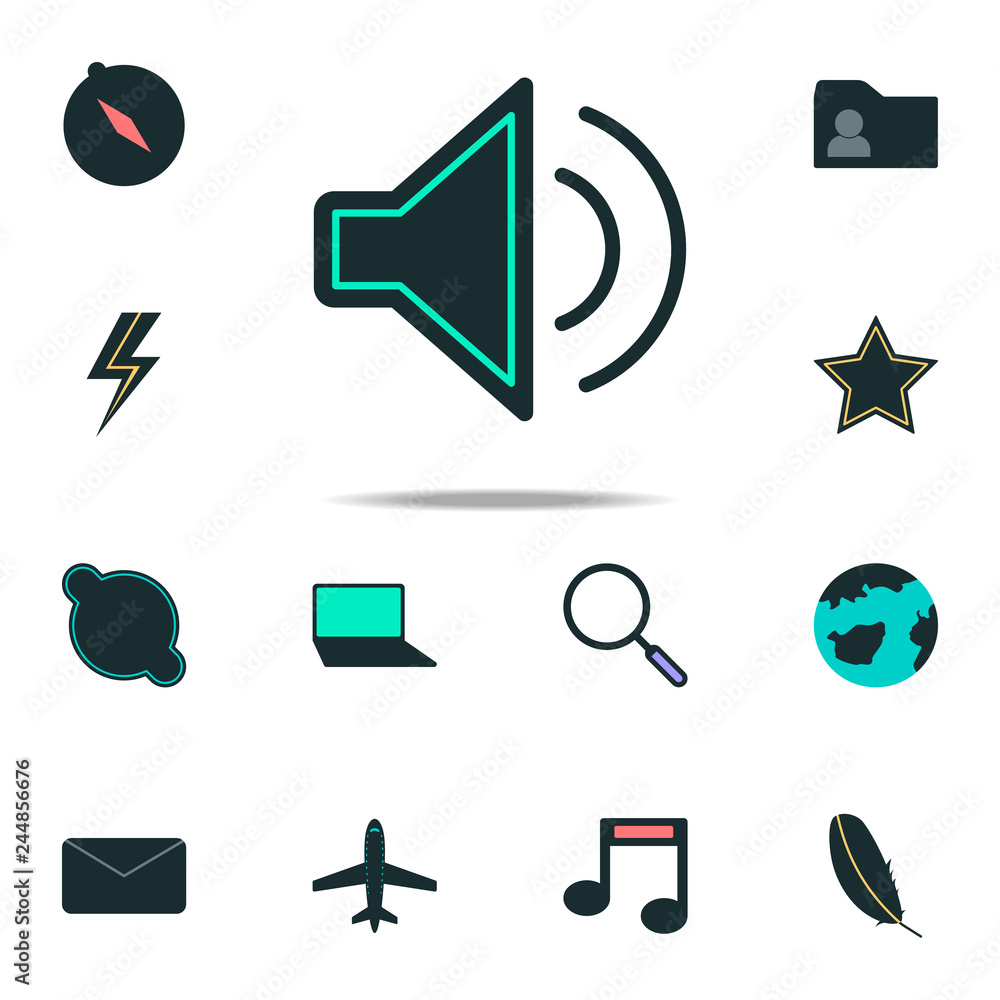 Poster sound on icon. web icons universal set for web and mobile
