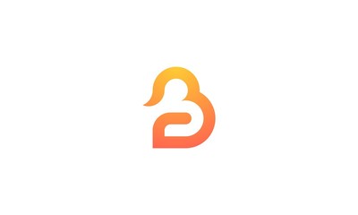 b abstract logo