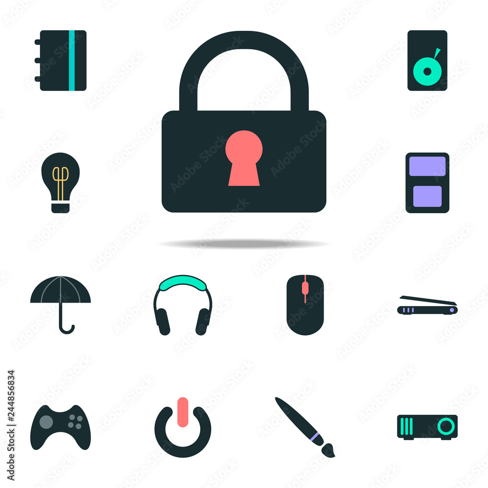 Poster closed lock icon. web icons universal set for web and mobile