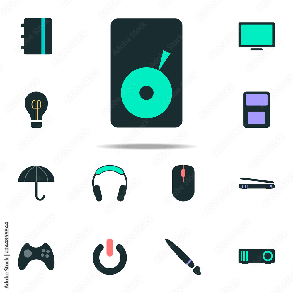 Aufkleber record player icon. web icons universal set for web and mobile
