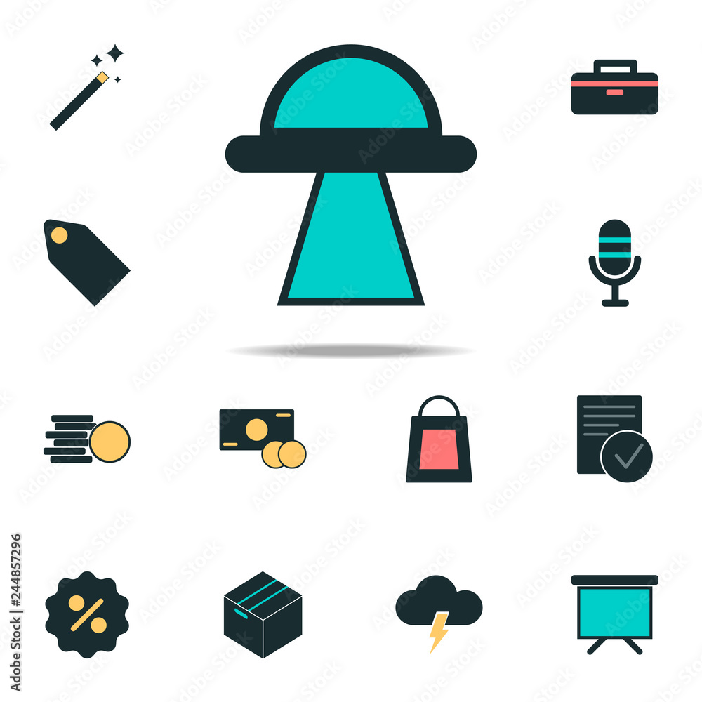 Aufkleber ufo icon. web icons universal set for web and mobile