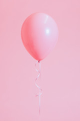 One pink balloon