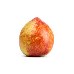 Fresh nectarine isolated on white background.