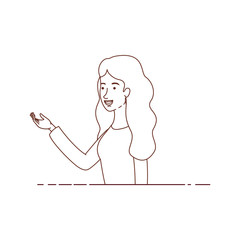 Obraz premium young woman avatar character