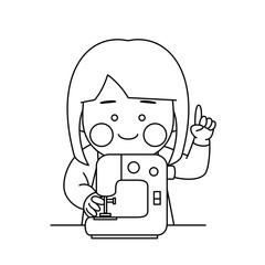 女性キャラクターミシン