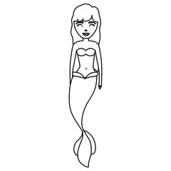 Cute mermaid icon 