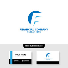 Financial Logo Template, Accounting Logo Template, and Business Card