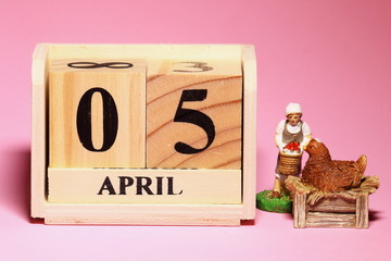 四月のカレンダー