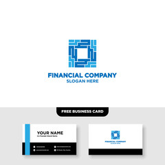 Financial Logo Template, Accounting Logo Template, and Business Card