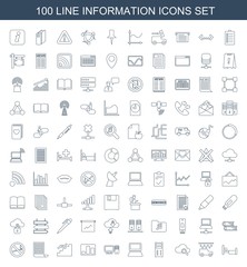 100 information icons