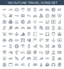 100 travel icons