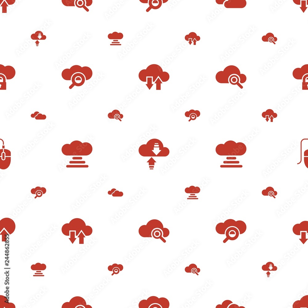 Poster computing icons pattern seamless white background