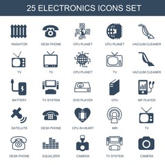 25 electronics icons