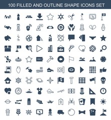 100 shape icons