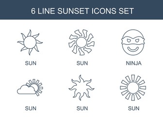 sunset icons