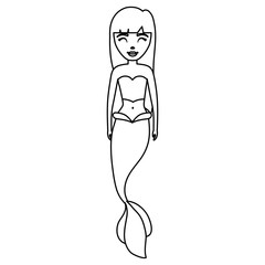 Cute mermaid icon 